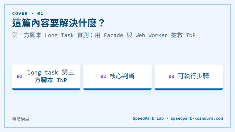 第三方腳本 Long Task 實測：用 Facade 與 Web Worker 搶救 INP