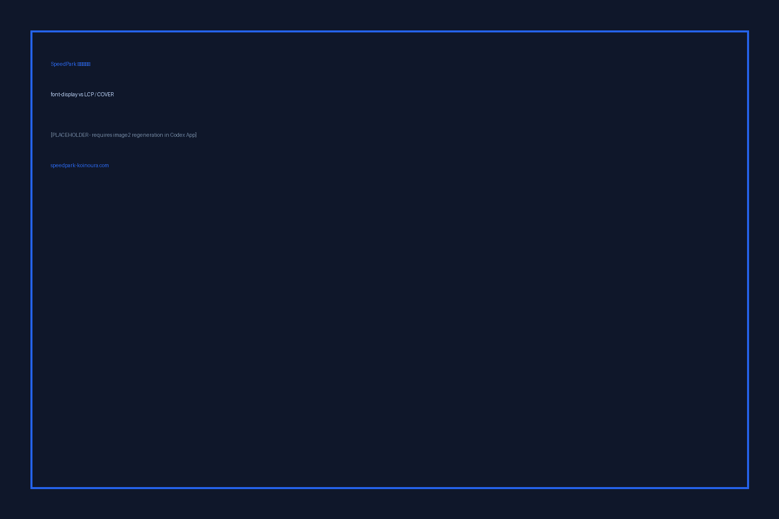 font-display 五個值對 LCP 的影響比較圖，包含 FOIT、FOUT 時間軸說明