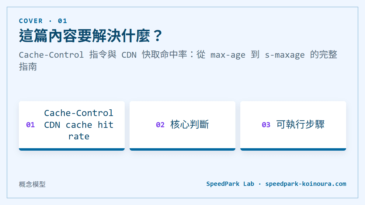 Cache-Control 指令與 CDN 快取命中率：從 max-age 到 s-maxage 的完整指南