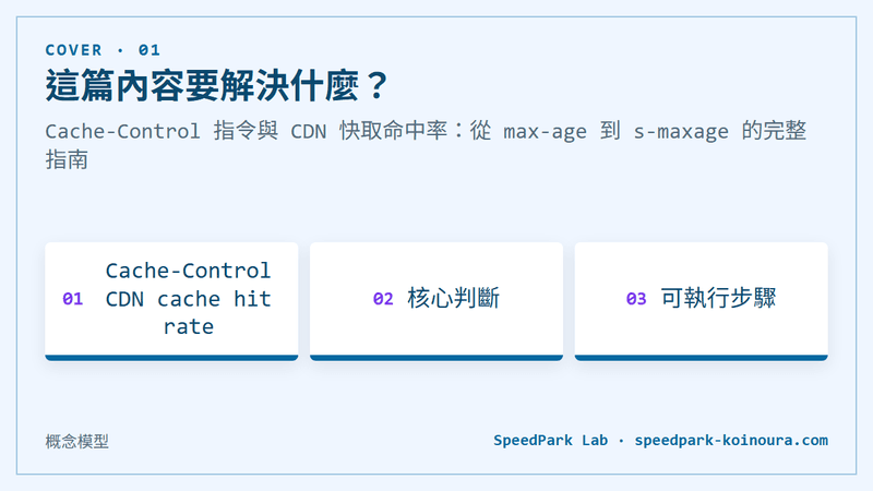 Cache-Control 指令與 CDN 快取命中率：從 max-age 到 s-maxage 的完整指南
